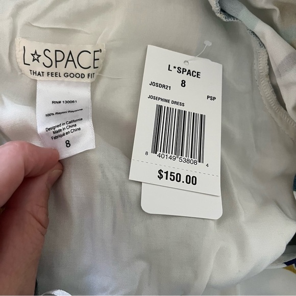 NWT L*Space Floral Josephine One Shoulder Maxi Dress Size 8 - Picture 10 of 11